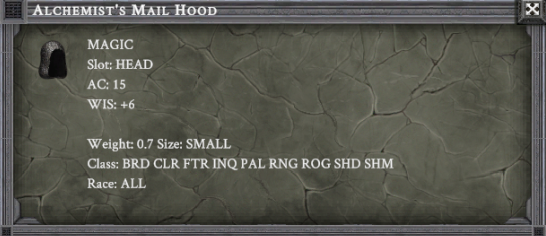 ALCHEMIST'S MAIL HOOD item card